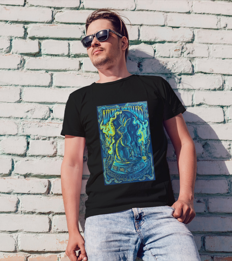 Kitchen Dwellers Fall Tour Nov 6-12 2024 Electric Rabbit Psychedelic T-Shirt