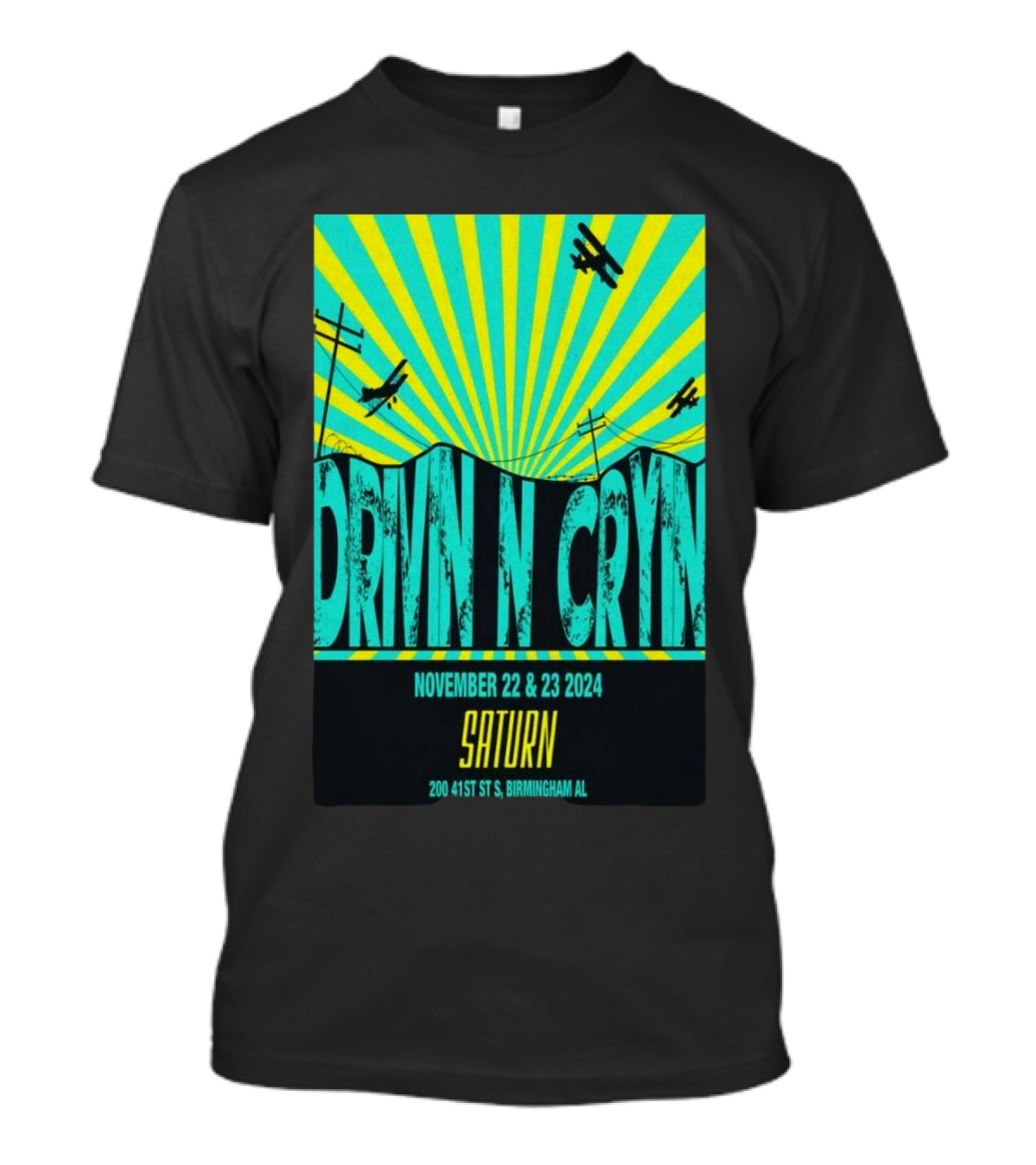 Drivin N Cryin Concert Saturn Birmingham AL November 22-23 2024 Event T-Shirt