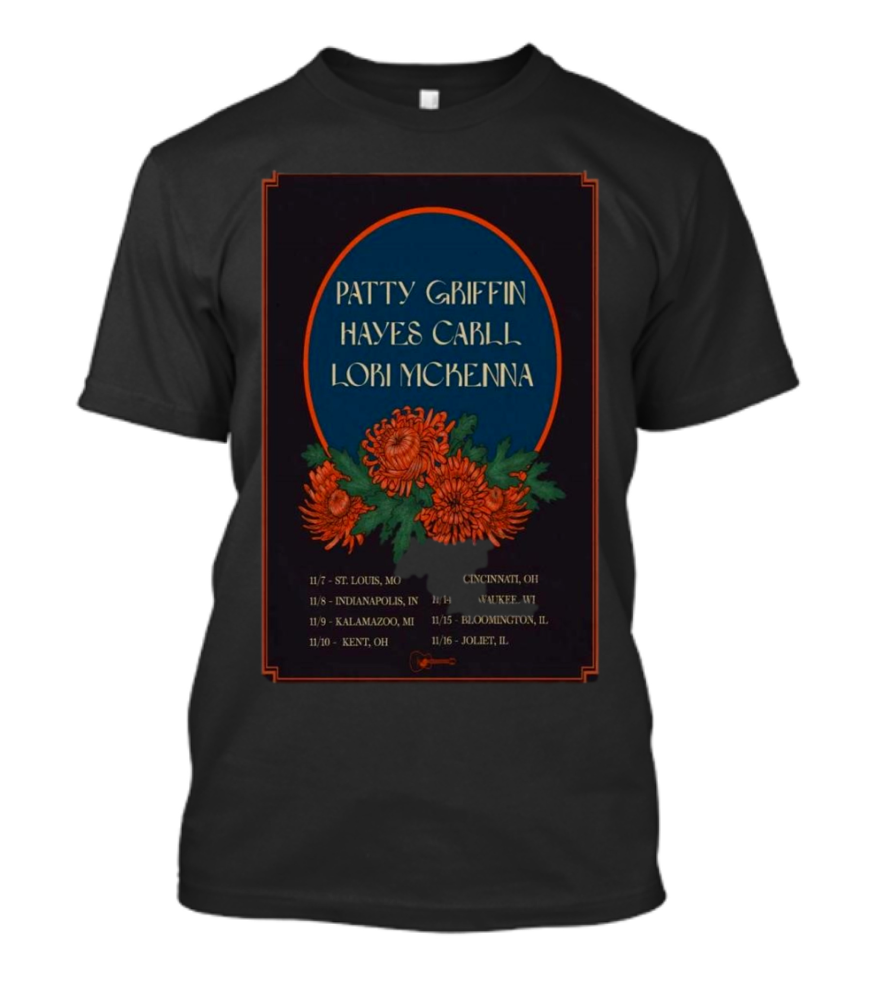Patty Griffin, Hayes Carll, Lori McKenna 2024 Tour Dates St. Louis Indianapolis Kalamazoo Kent Cincinnati Joliet Emmet Bloomington T-Shirt