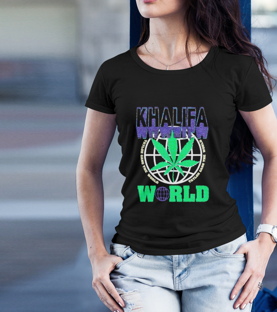 Khalifa Weed Taylor Gang The World T-Shirt