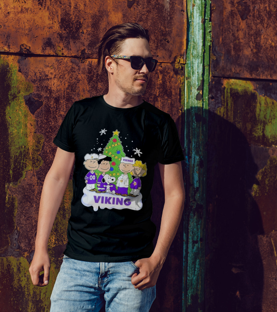 Viking Merry Christmas 2024 Snoopy And Friends Fan T-Shirt