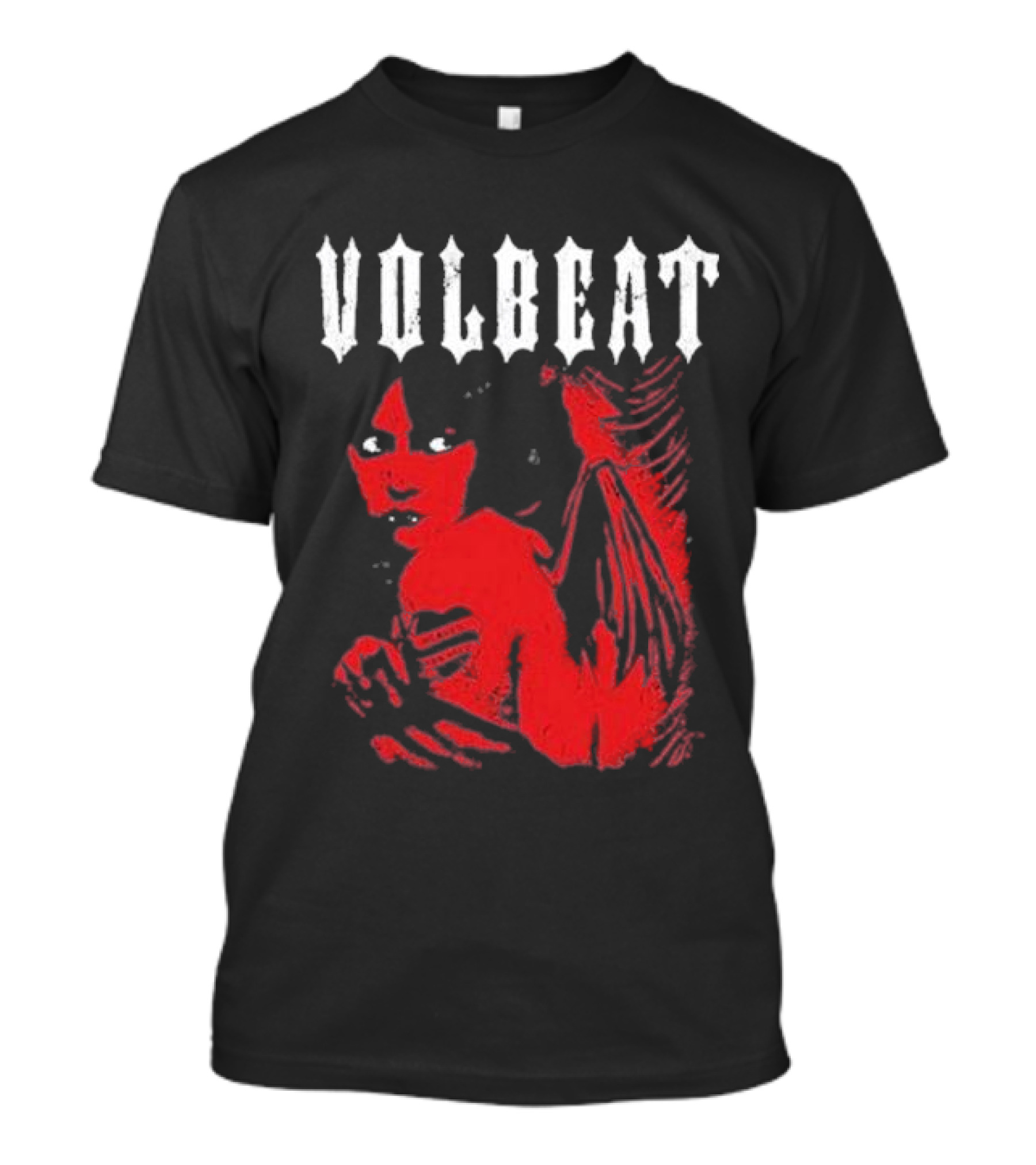 VOLBEAT Heaven Nor Hell Red Demon Angel T-Shirt