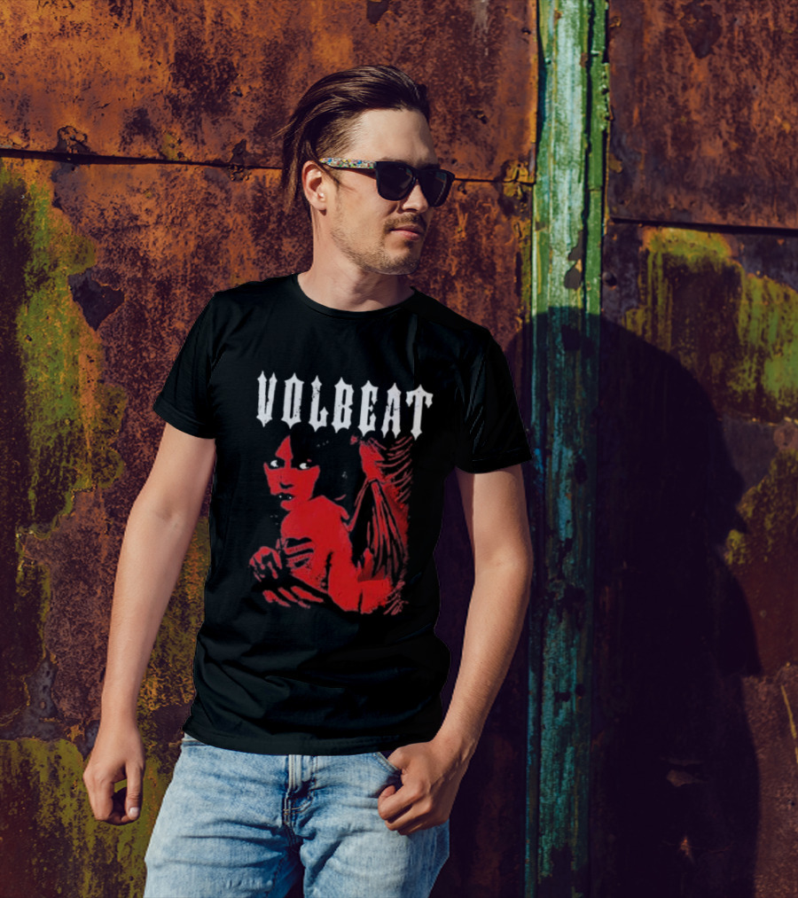 VOLBEAT Heaven Nor Hell Red Demon Angel T-Shirt