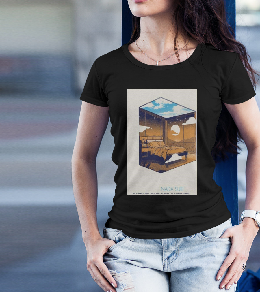 Nada Surf Tour Nov 14 2024 Sala Riviera Madrid Bedroom Art Sky T-Shirt