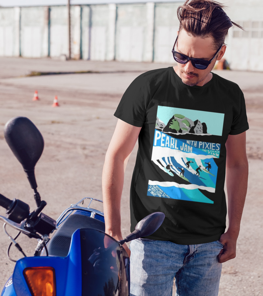Pearl Jam With Pixies And Liam Finn Surfing Event November 10th 2024 Auckland NZ Go Media Stadium Mt Smart T-Shirt