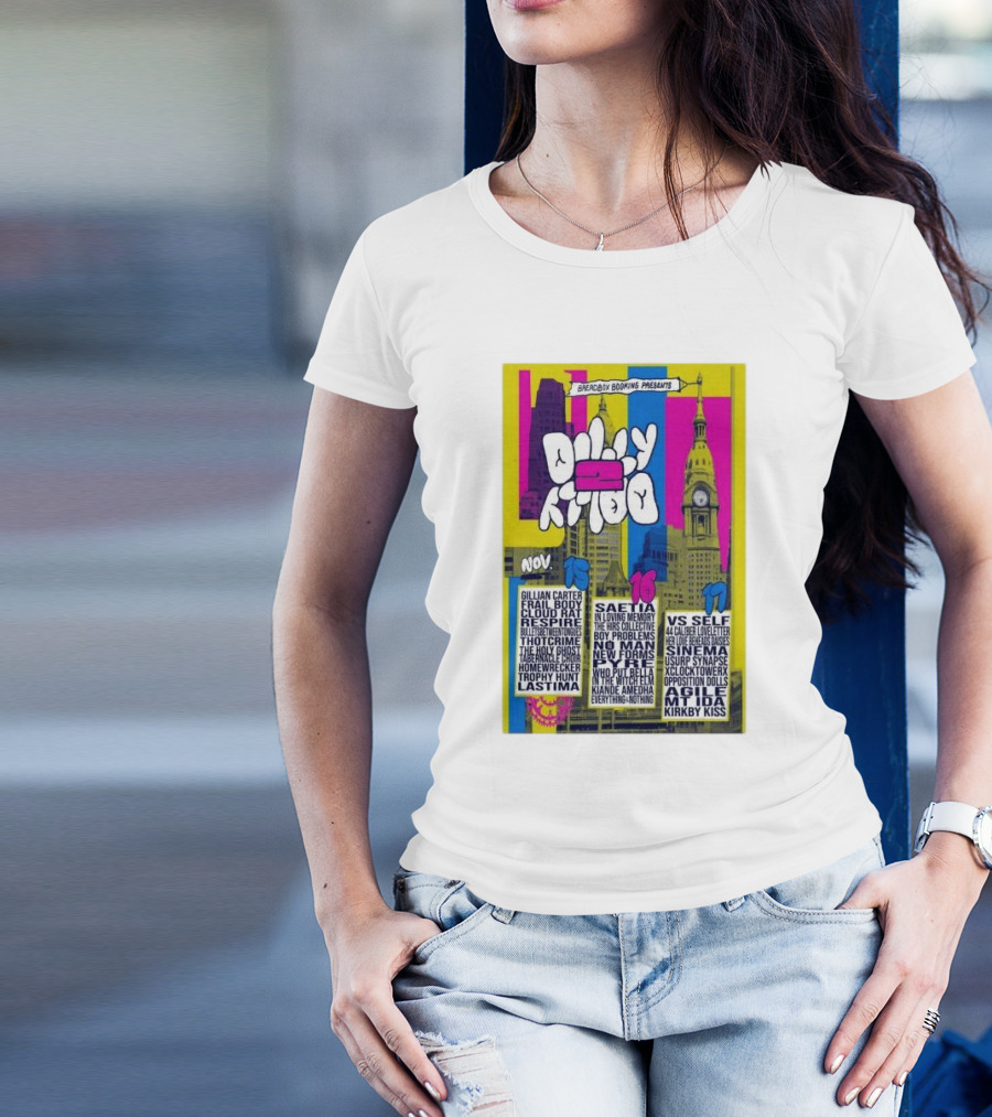 Dilly Dally Fest Philadelphia PA Nov 15-17 2024 Featuring Gillian Carter Saetia Vs Self Trophy Hunt T-Shirt