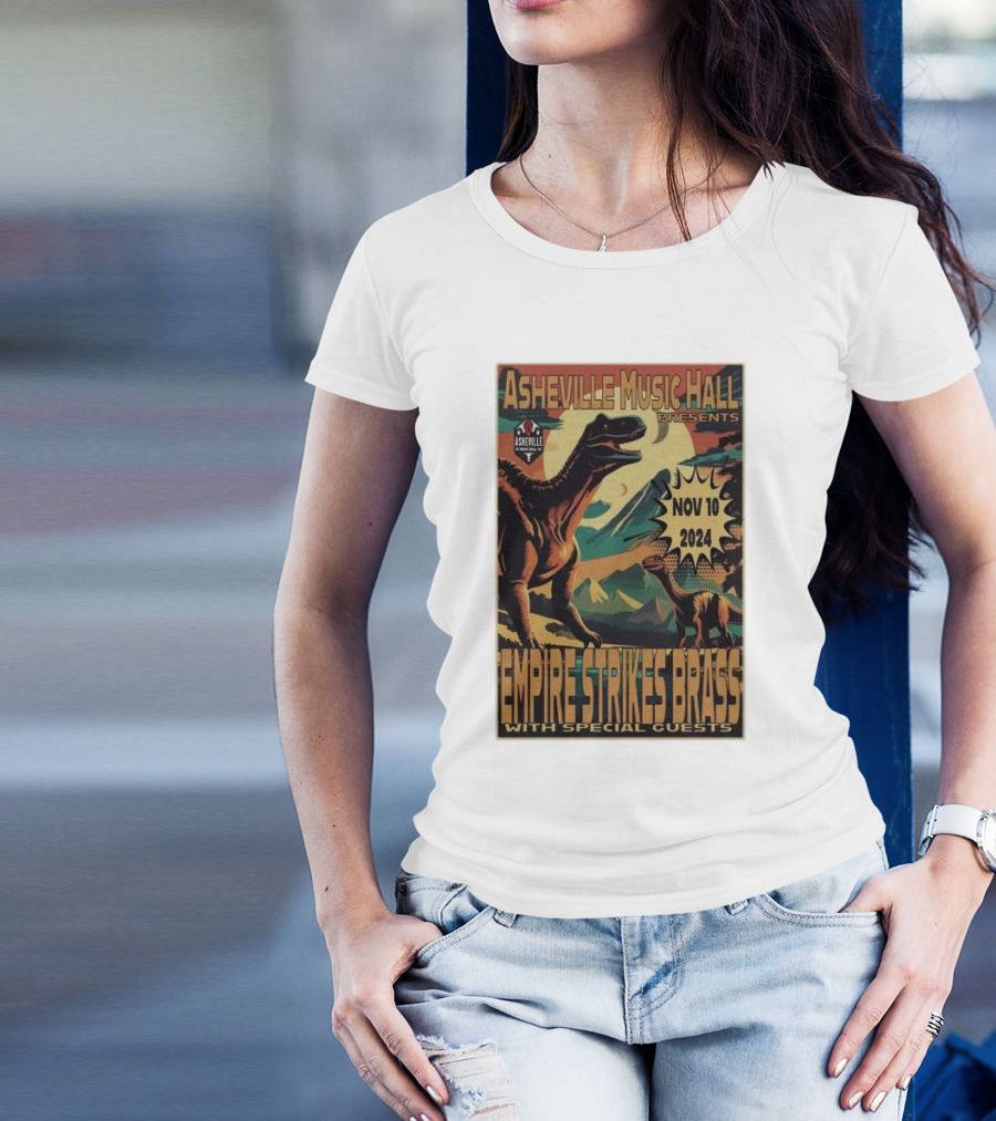 Asheville Music Hall Presents Empire Strikes Brass Nov 10 2024 With Special Guests Dinosaur T-Shirt
