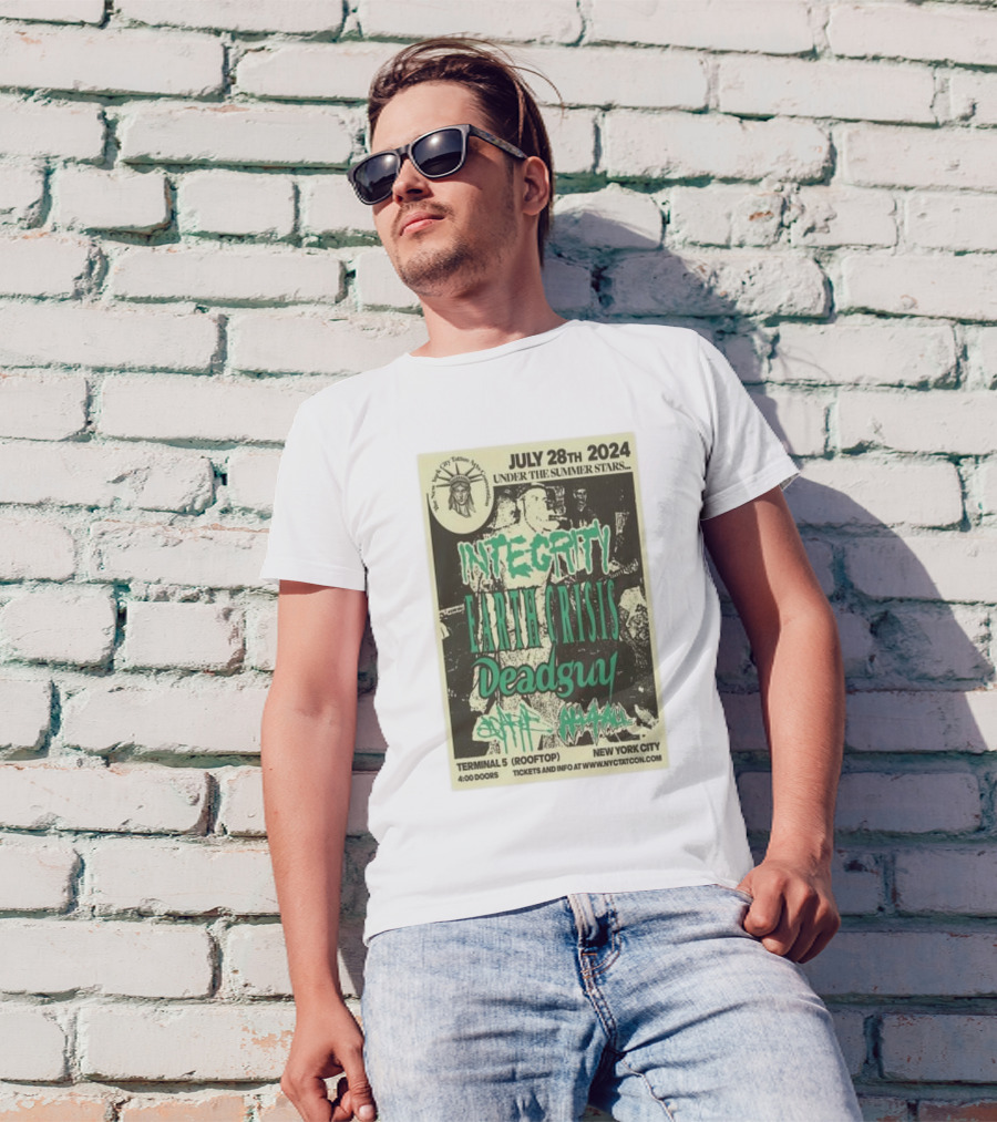 Integrity Earth Crisis Deadguy Terminal 5 New York City July 28th 2024 Summer Stars T-Shirt
