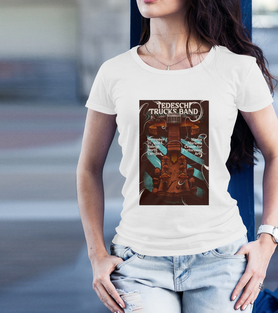 Tedeschi Trucks Band Raleigh North Carolina November 7 2024 Martin Marietta Center For Performing Arts T-Shirt