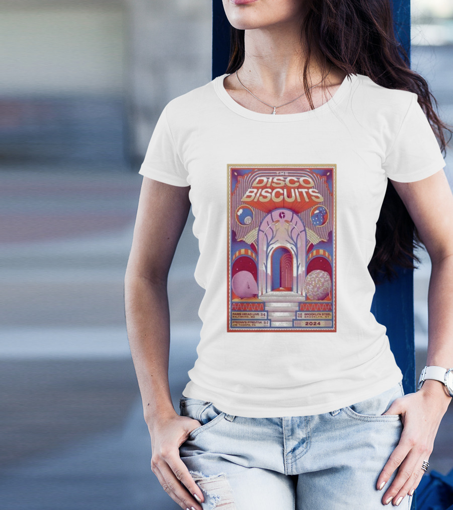The Disco Biscuits Live In Baltimore MD November 6 2024 Rams Head Live Tour T-Shirt