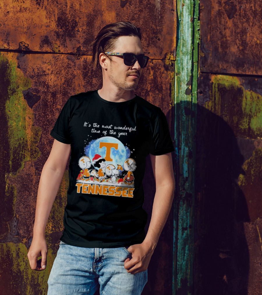 It's The Most Wonderful Time Of The Year Tennessee Volunteers Peanuts Football T-Shirt
