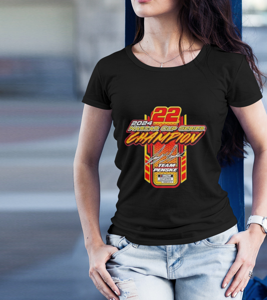 Joey Logano 2024 Nascar Cup Series Champion Team Penske 22 T-Shirt