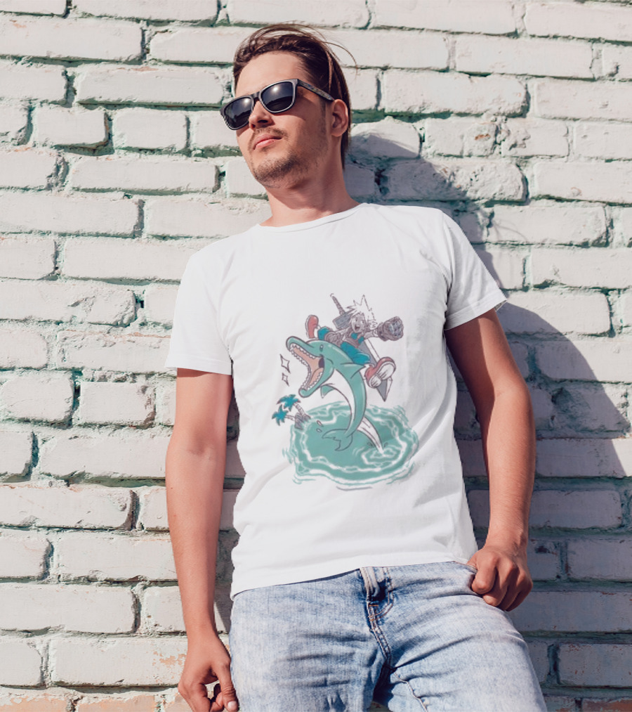 Final Fantasy VII Cloud Dolphin Ride Jump T-Shirt