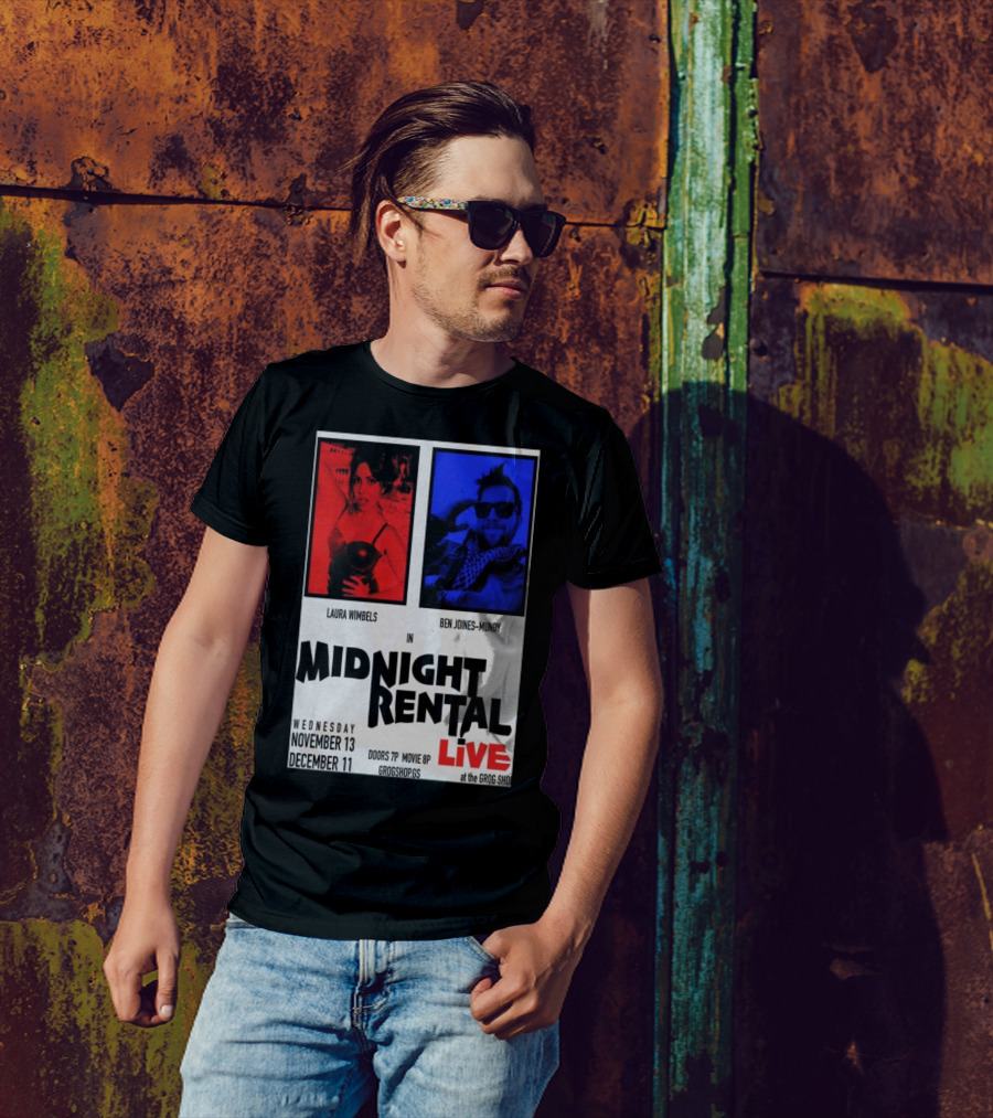 Laura Wimbels Ben Joines-Mundy Midnight Rental Live Nov 13 Dec 11 Grog Shop Tour T-Shirt