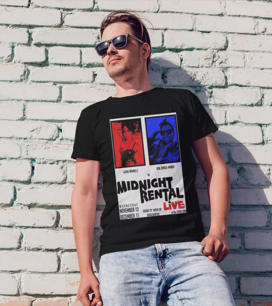 Laura Wimbels Ben Joines-Mundy Midnight Rental Live Nov 13 Dec 11 Grog Shop Tour T-Shirt