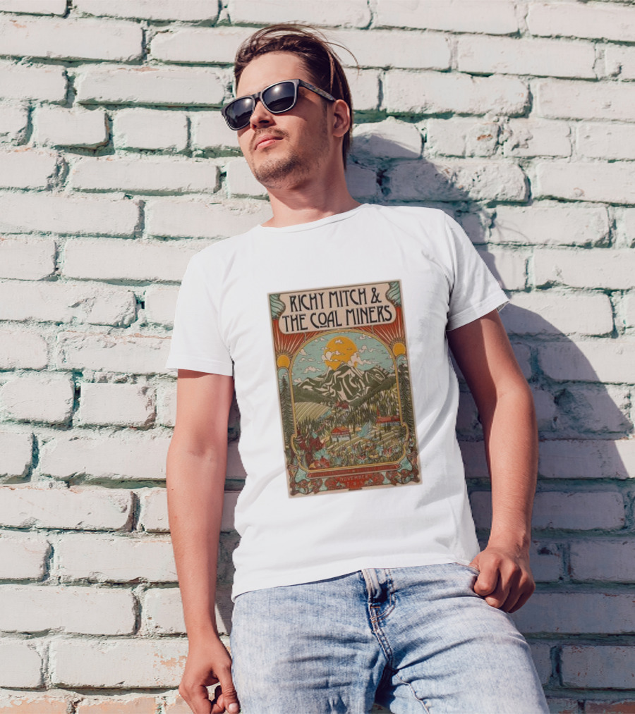 Richy Mitch And The Coal Miners November 7 2024 Bluebird Theater Denver CO Scenic T-Shirt