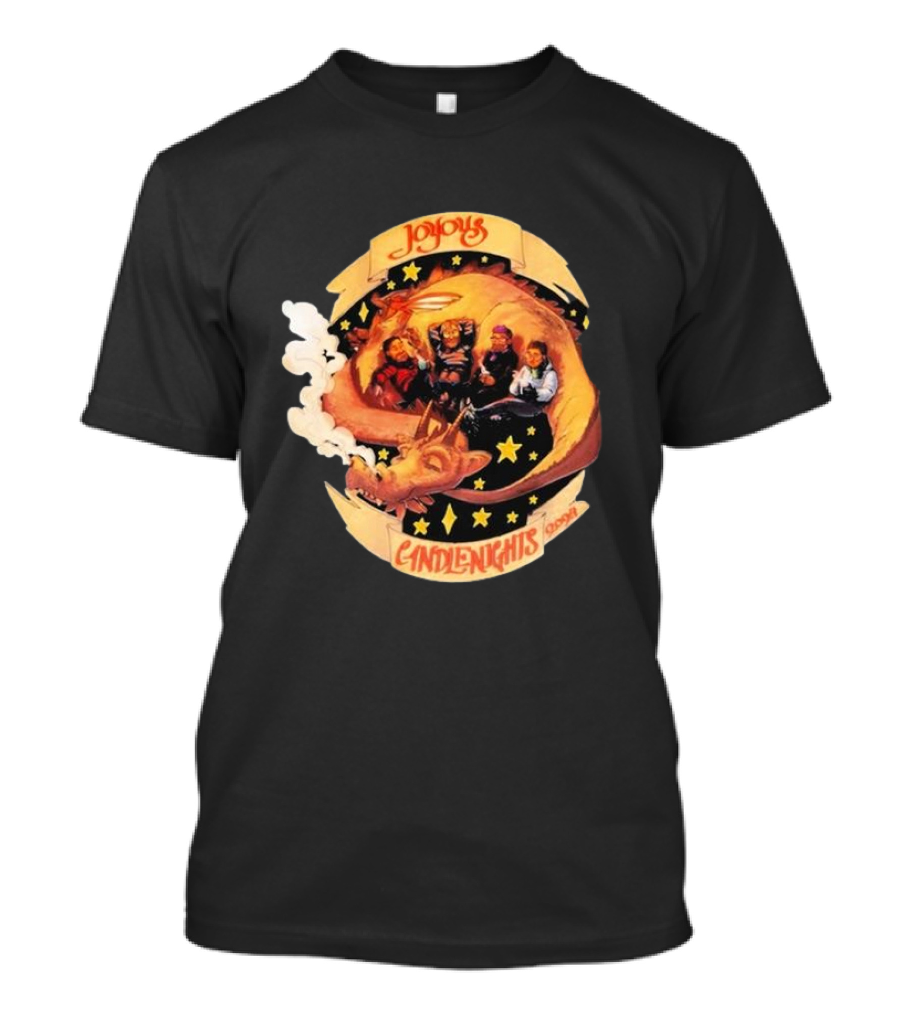 Joyous McElroy Candlenights 2024 Dragon With Stars And Smoke T-Shirt