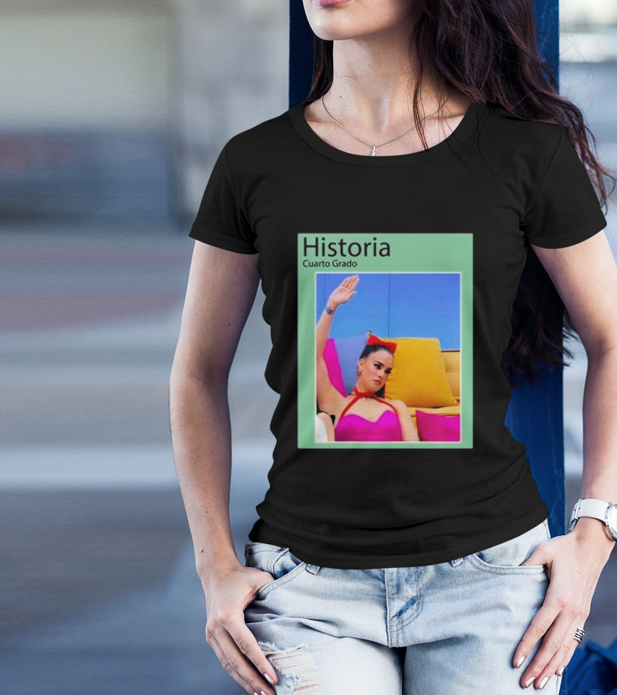 Historia Cuarto Grado Raising Hand Gesture Bright Colors T-Shirt
