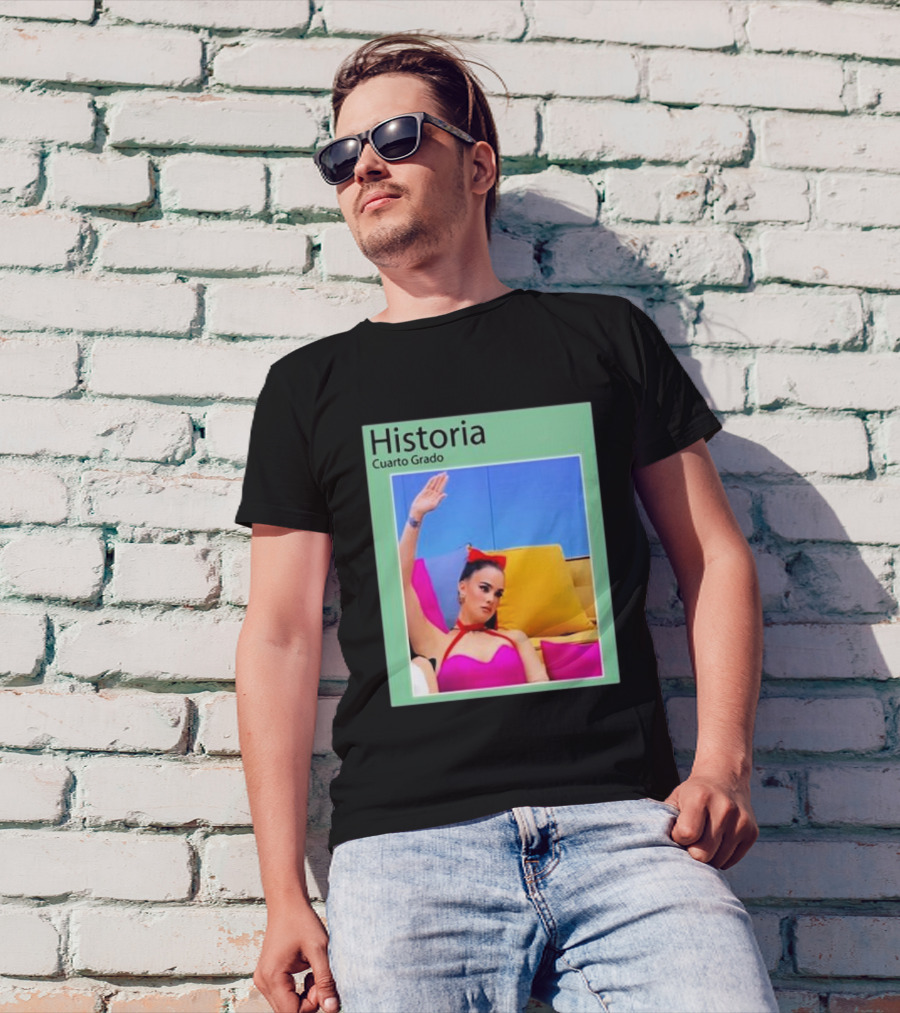 Historia Cuarto Grado Raising Hand Gesture Bright Colors T-Shirt