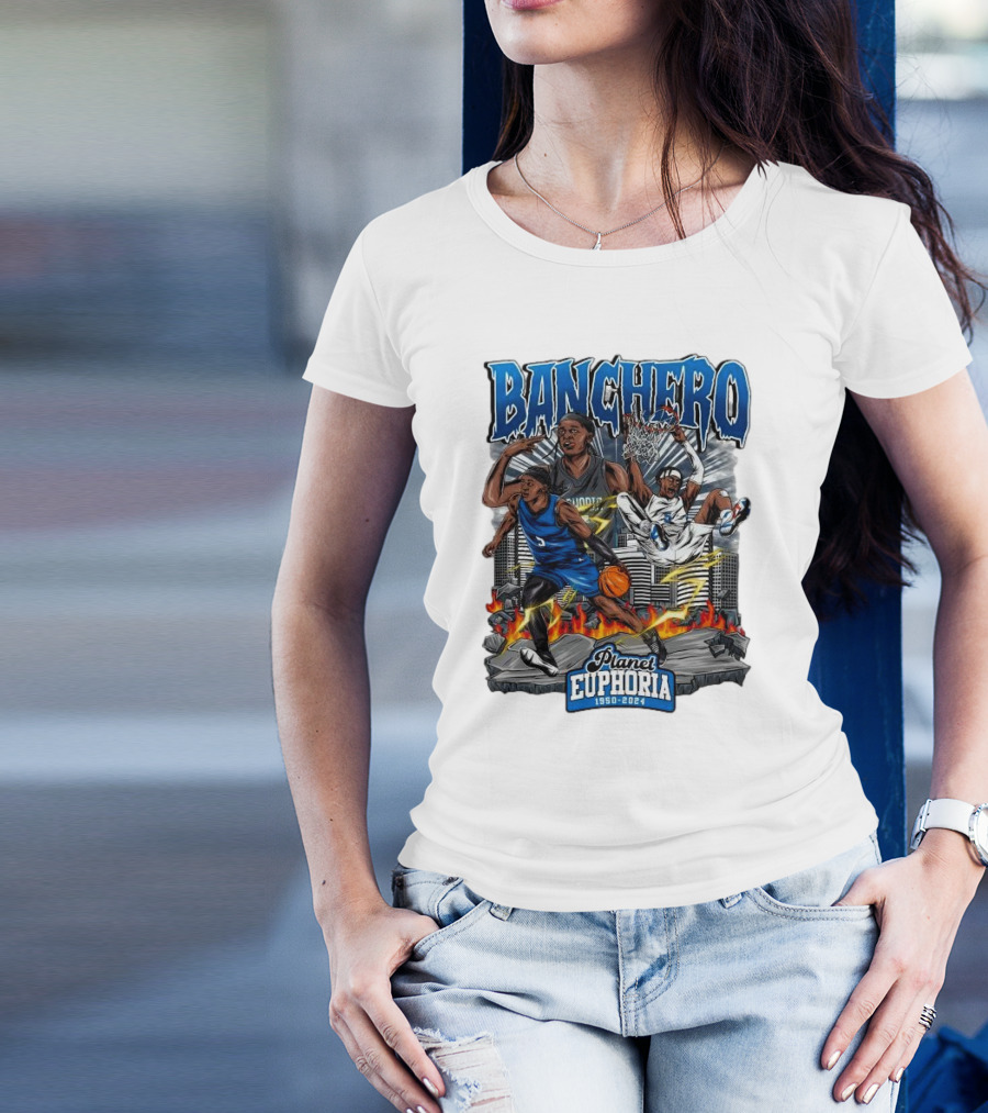 Banchero Planet Euphoria 1950-2024 Basketball Skyline Dynamics T-Shirt