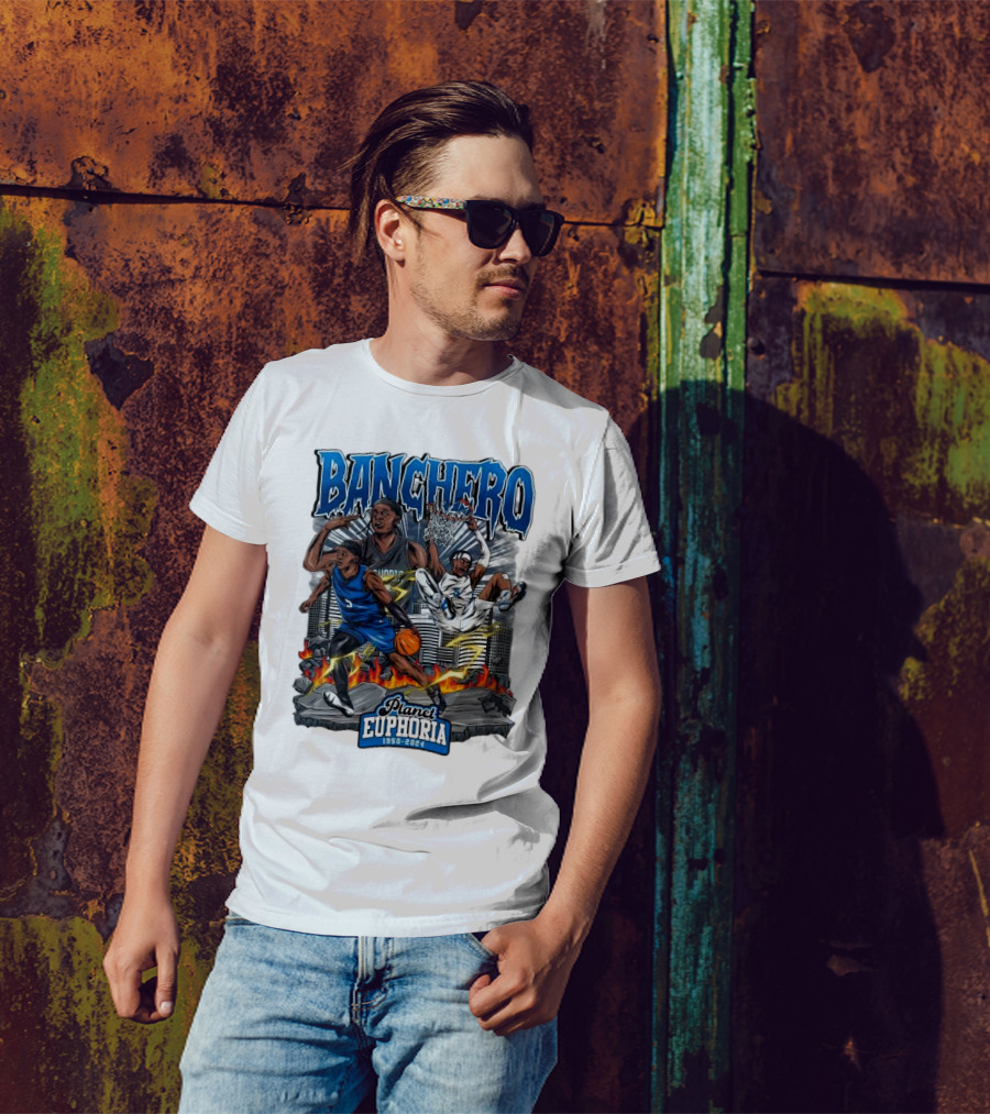 Banchero Planet Euphoria 1950-2024 Basketball Skyline Dynamics T-Shirt