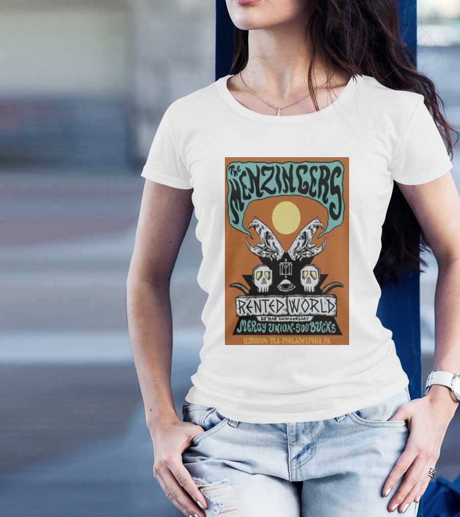 The Menzingers Rented World 10 Year Anniversary Theatre Of Living Arts Philadelphia November 29 2024 Mercy Union Sodbucks T-Shirt