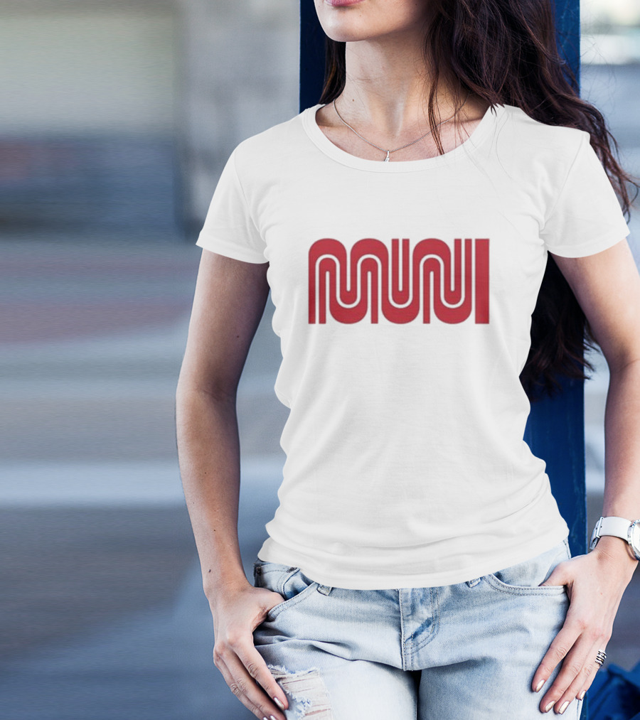 Muni Red Logo Ringer T-Shirt