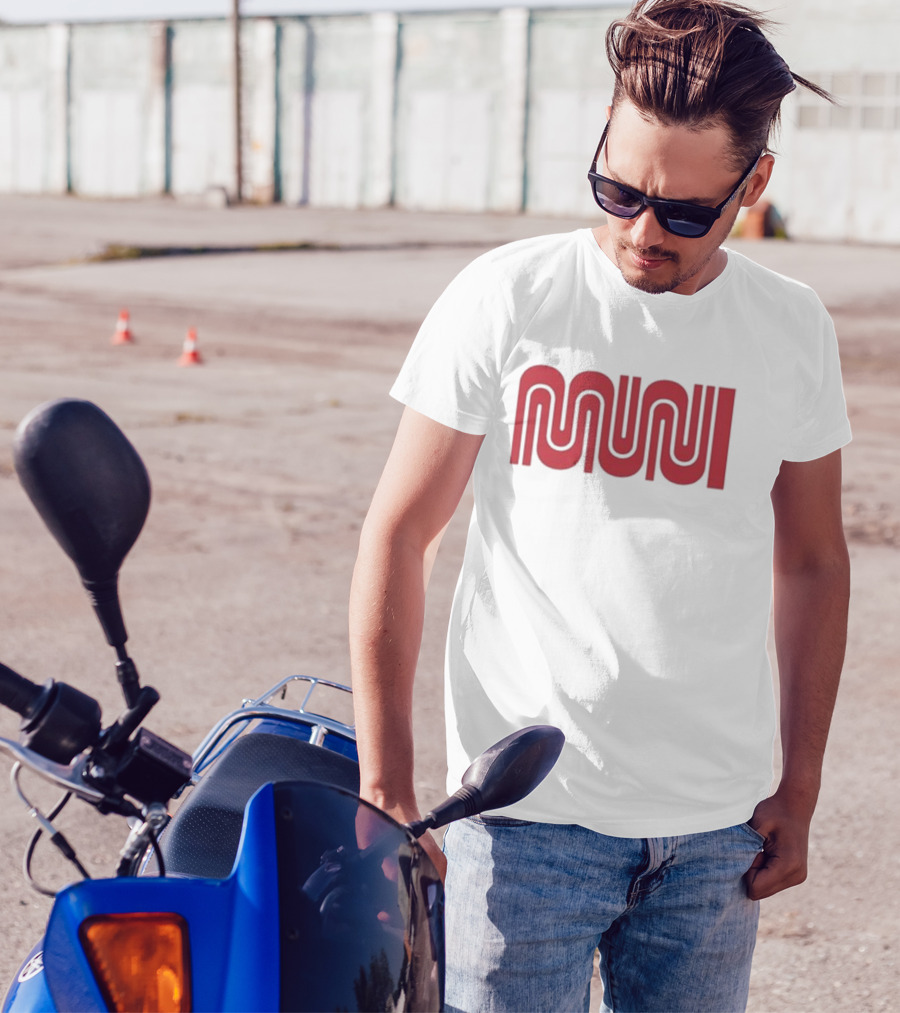 Muni Red Logo Ringer T-Shirt