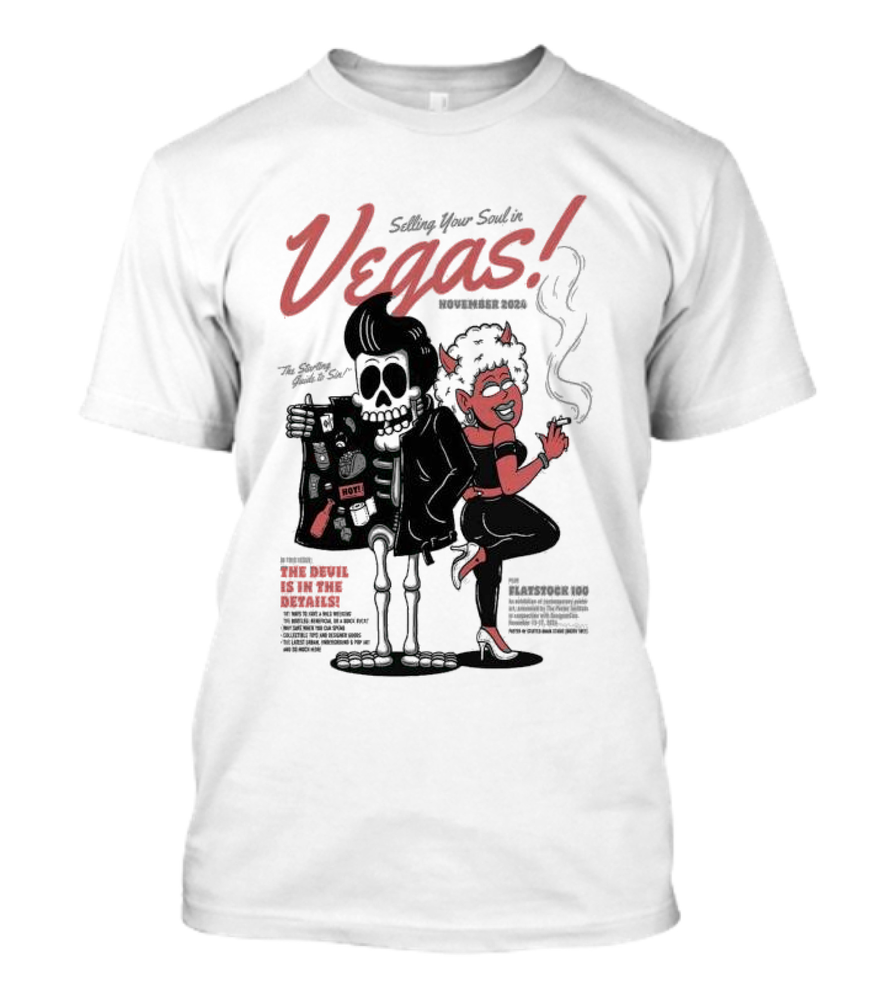 Selling Your Soul In Vegas November 2024 Flatstoc 100 The Devil Is In The Details T-Shirt