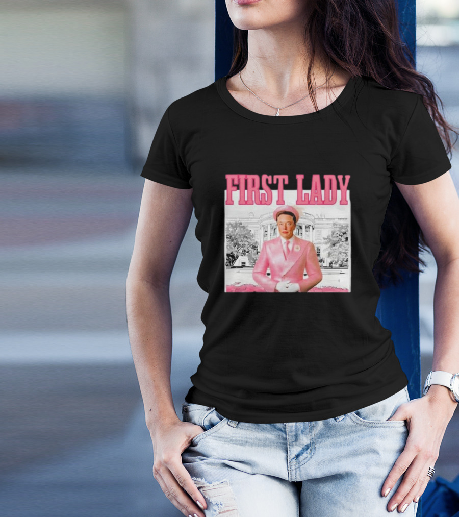 Mitali Parmar2 Elon Musk Pink First Lady White House T-Shirt