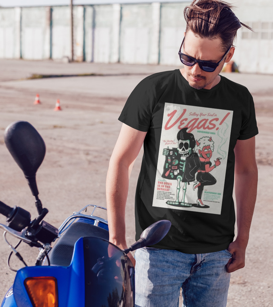 Selling Your Soul In Vegas The Devil Is In The Details Flatstoc 100 November T-Shirt