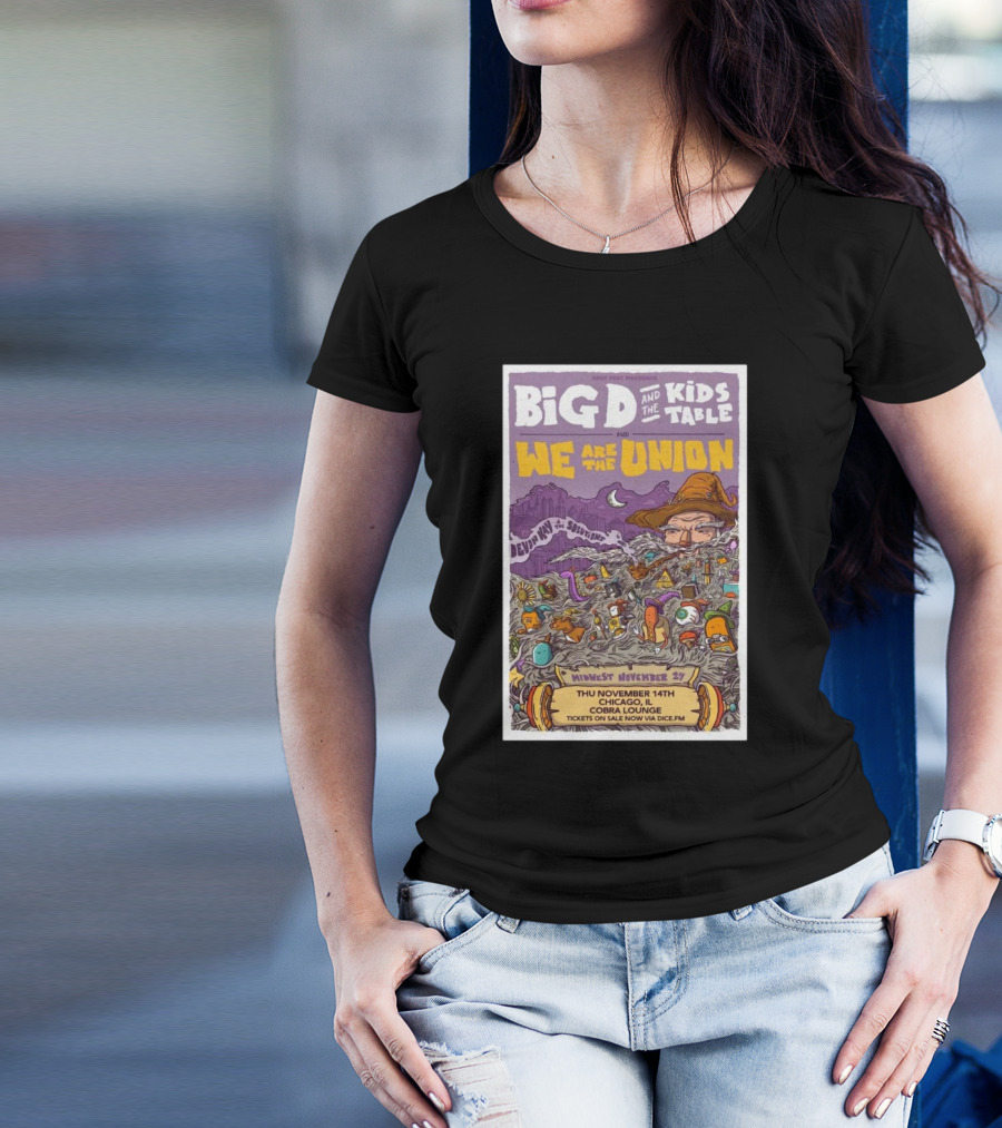 Big D And The Kids Table We Are The Union Devil In The Deep Blue Sea Midwest November 23 Cobra Lounge Chicago Nov 14 Tour T-Shirt