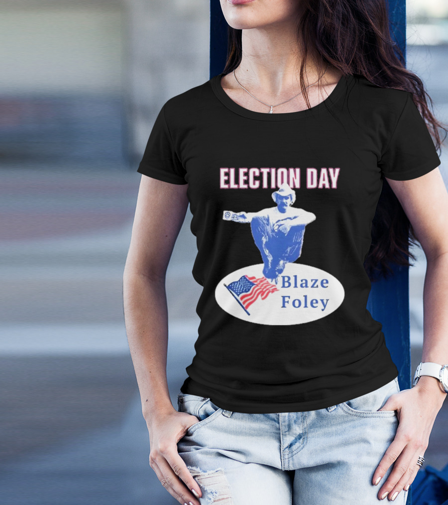 Election Day Blaze Foley American Flag T-Shirt