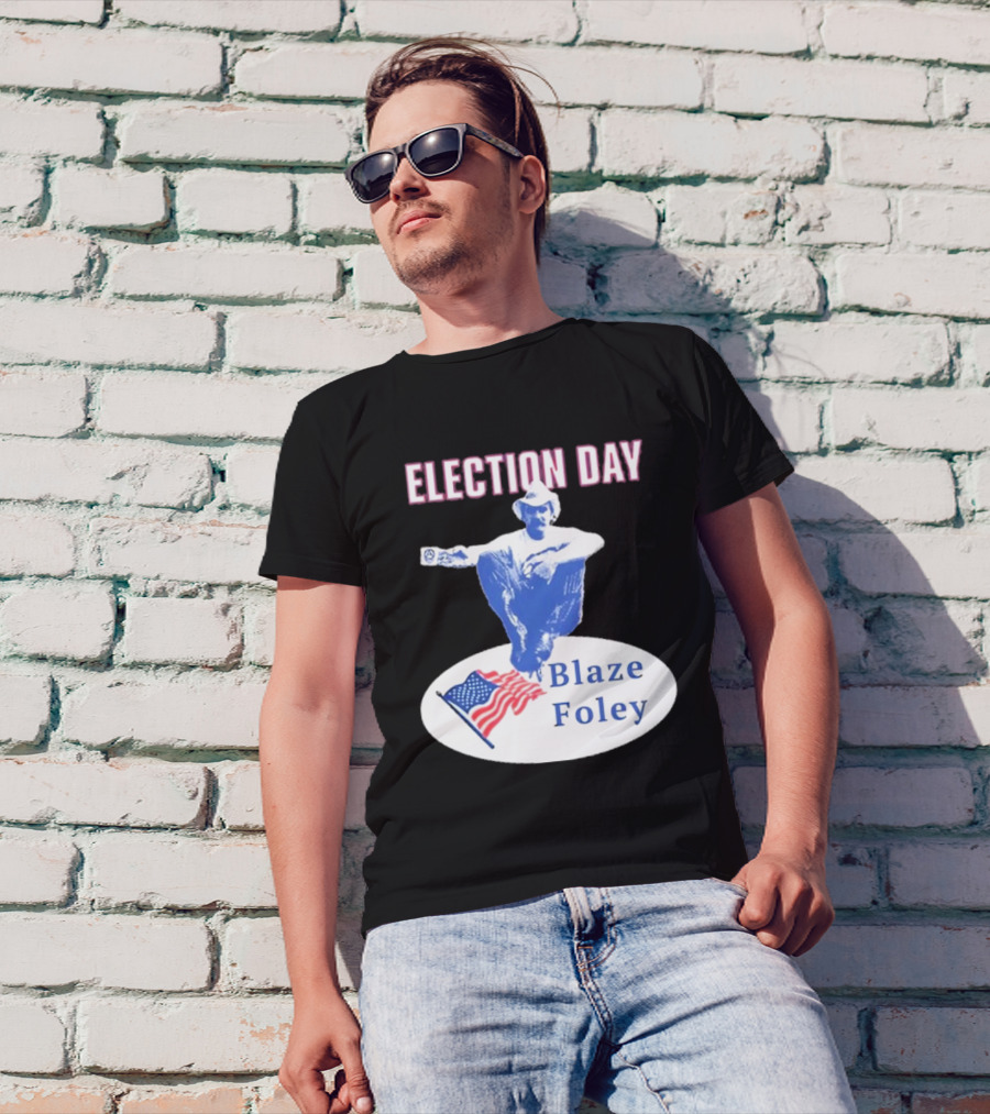 Election Day Blaze Foley American Flag T-Shirt