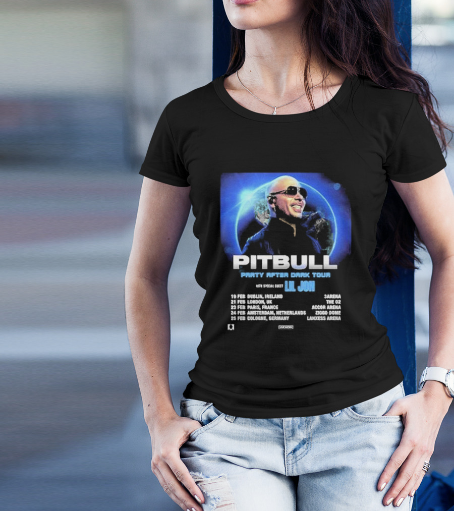 Pitbull Party After Dark Tour UK Europe February 2025 With Lil Jon T-Shirt