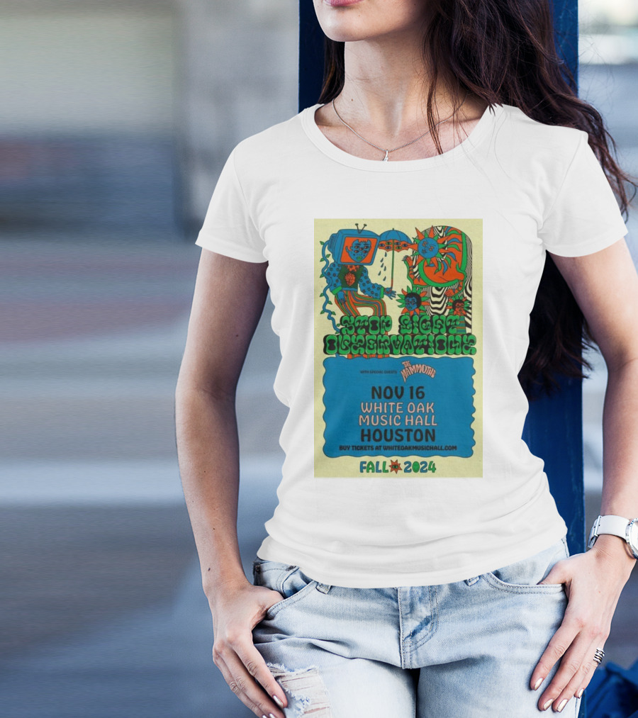 Stop Light Observations With The Mammoths Nov 16 White Oak Music Hall Houston Fall T-Shirt