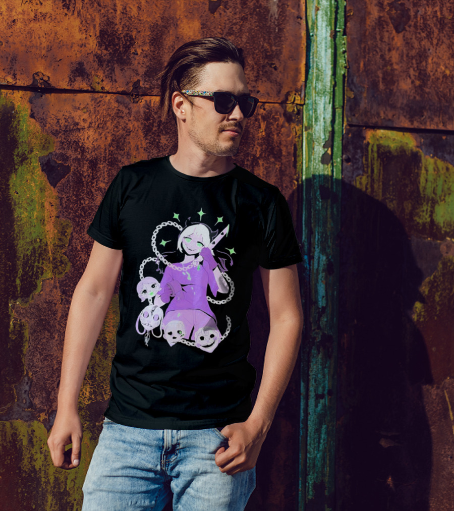 Aspen Chained Masked Figure With Chains And Masks T-Shirt