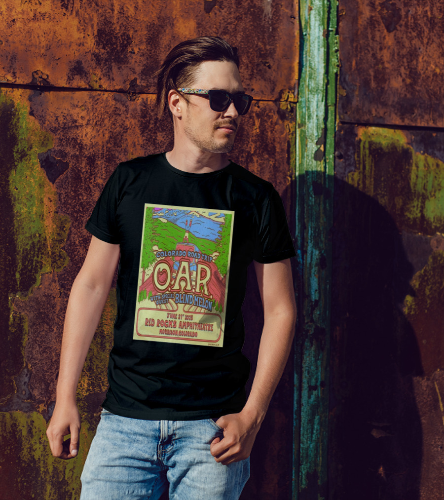 O.A.R Colorado Road Trip With Blind Melon June 21 2025 Red Rocks Amphitheatre Morrison Colorado T-Shirt