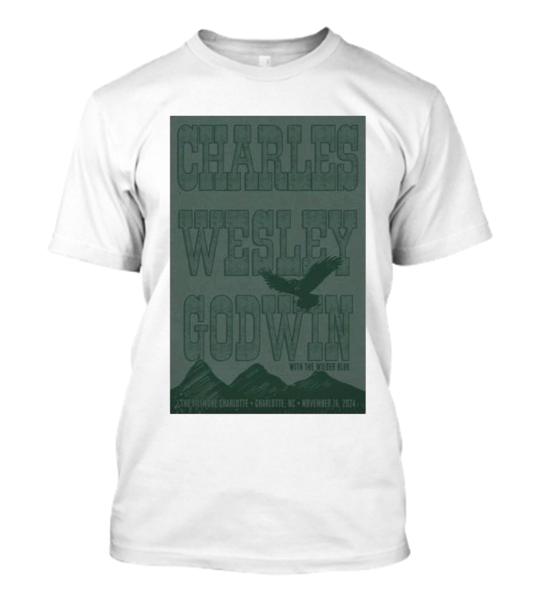 Charles Wesley Godwin With The Wilder Blue Charlotte NC November 16 2024 Tour T-Shirt