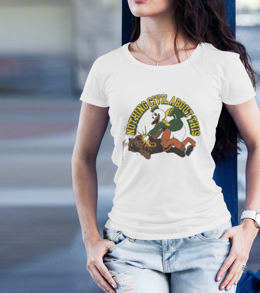 Nothing Civil About This Oregon State Football Beavers Vs Ducks Rivalry BattleSports T-Shirt