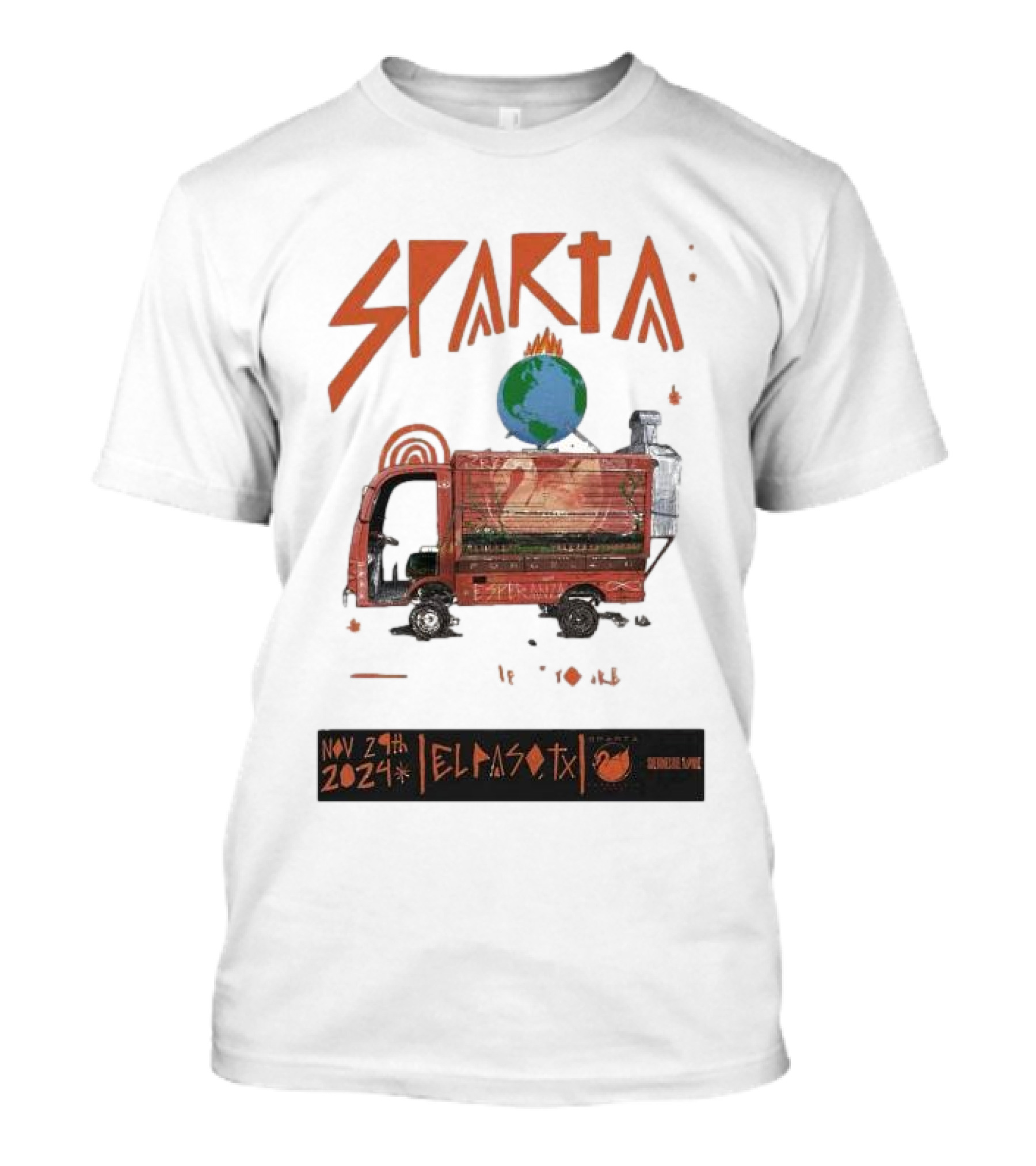Sparta El Paso TX Nov 29 2024 Sentinel Venue Event Truck Earth Elements T-Shirt