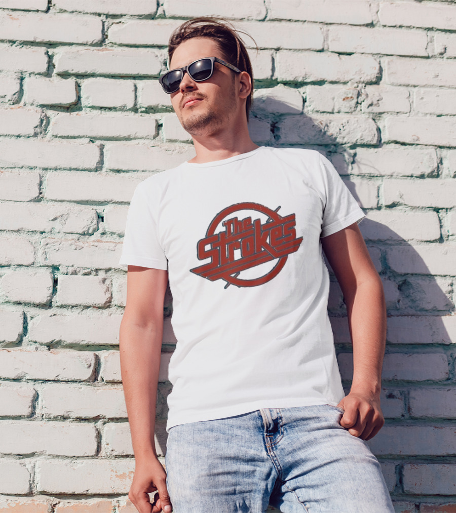The Strokes Vintage Distressed Red Circle Magna Classic T-Shirt