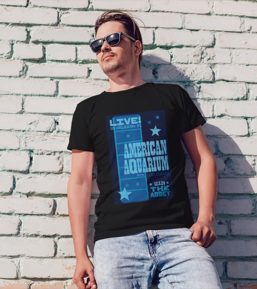 LIVE In Orlando FL American Aquarium With Lou Hazel December 3 2024 At The Abbey T-Shirt