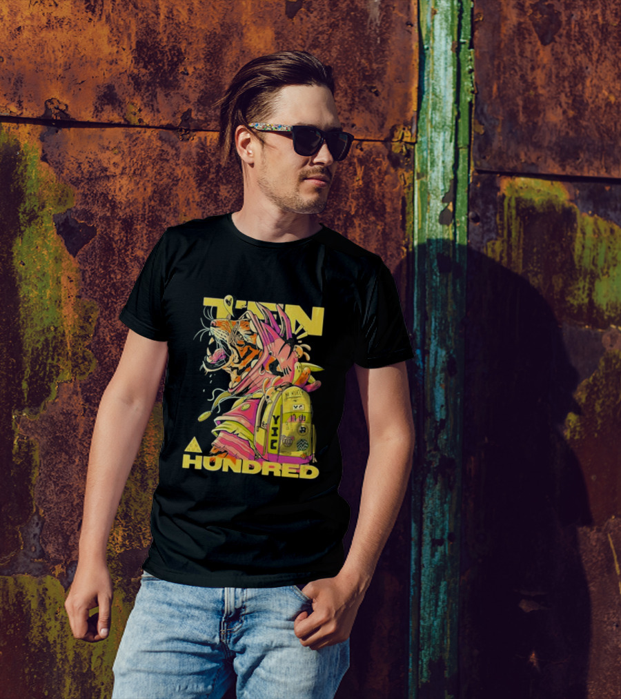 TENHUNDRED Tiger Backpack Wear Your Mask HUNDRED T-Shirt