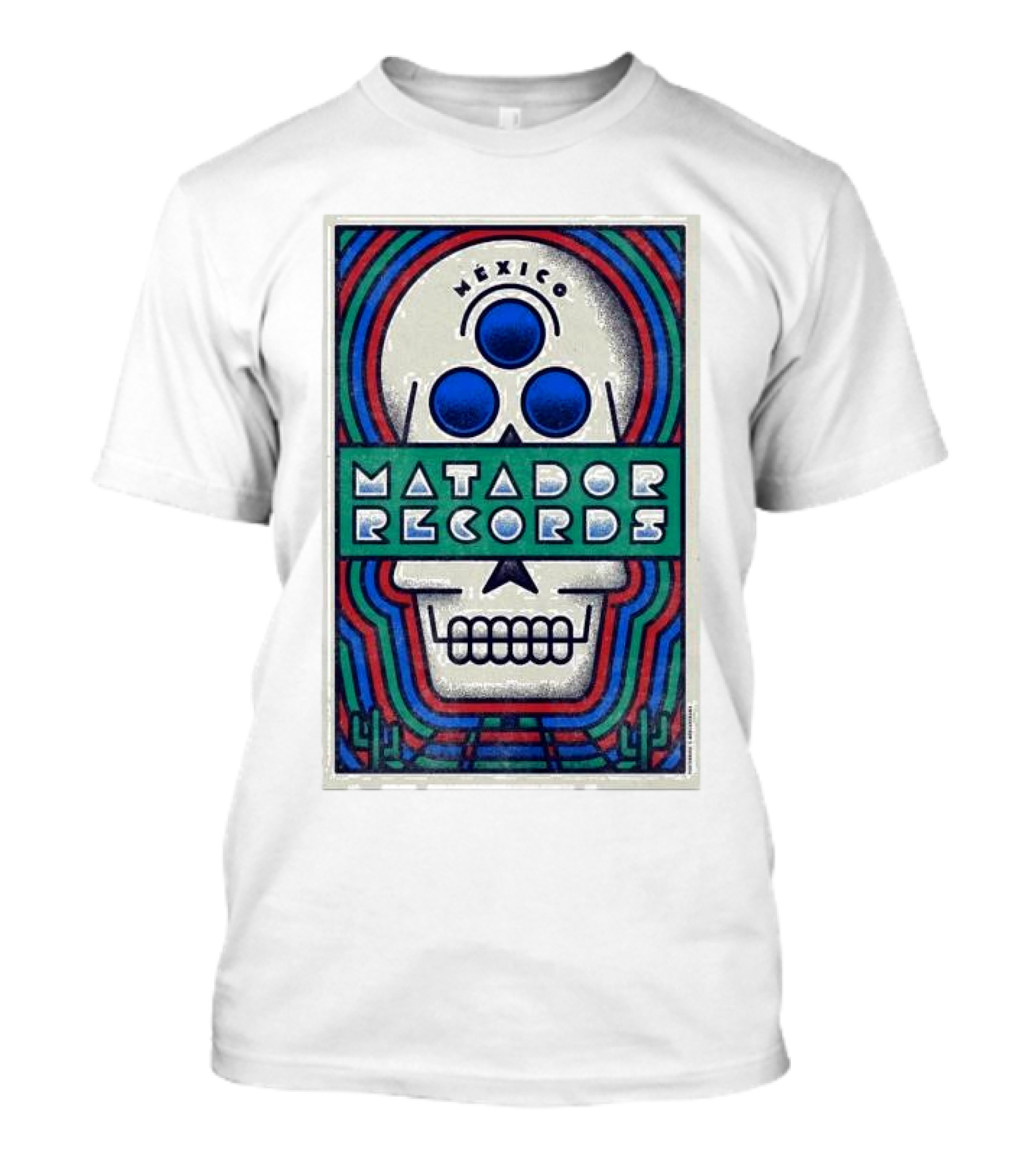 Matador Records Mexico 2024 Skull Design With Colorful Lines T-Shirt