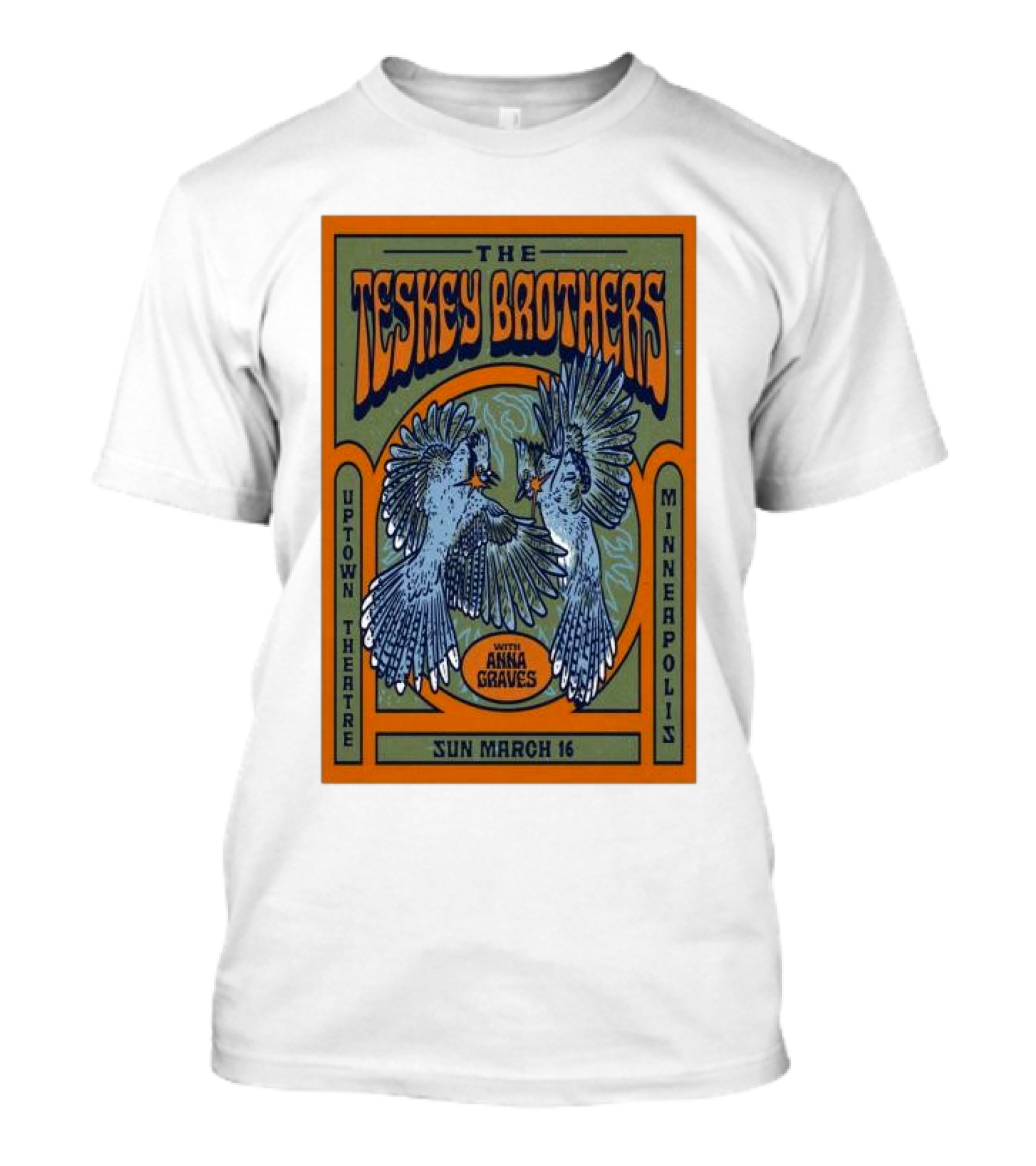 The Teskey Brothers With Anna Graves Uptown Theatre Minneapolis Sun March 16 T-Shirt