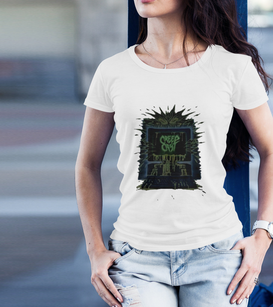 Creep Cast Horror Computer Monster Who Up Creepin T-Shirt