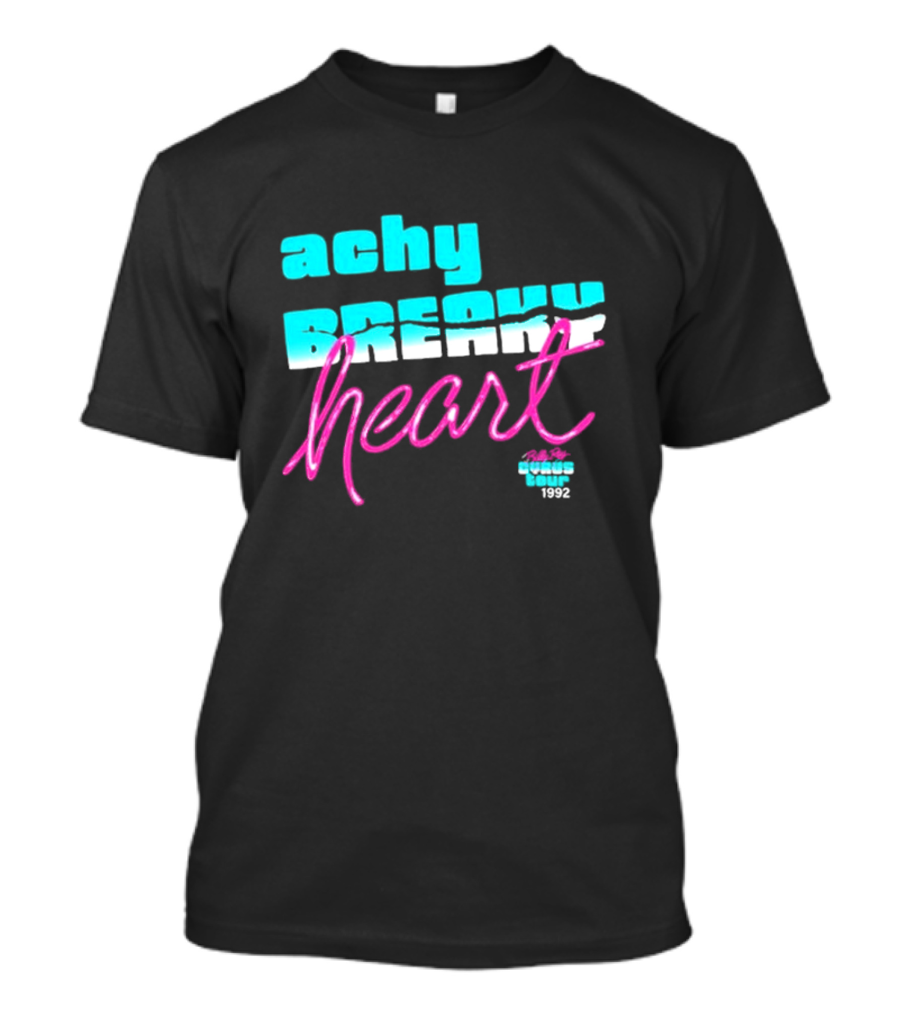 Achy Breaky Heart Billy Ray Cyrus Neon 1992 Tour T-Shirt