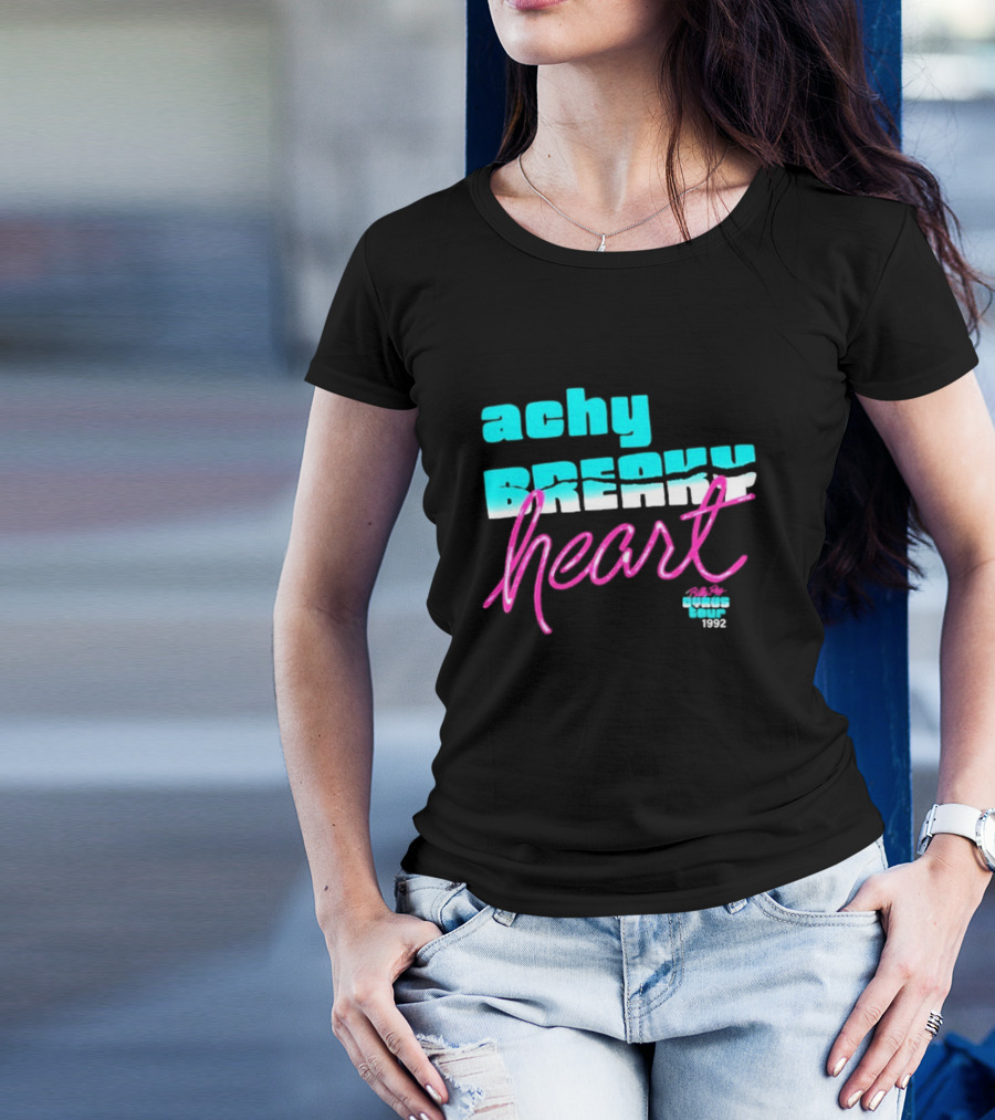 Achy Breaky Heart Billy Ray Cyrus Neon 1992 Tour T-Shirt