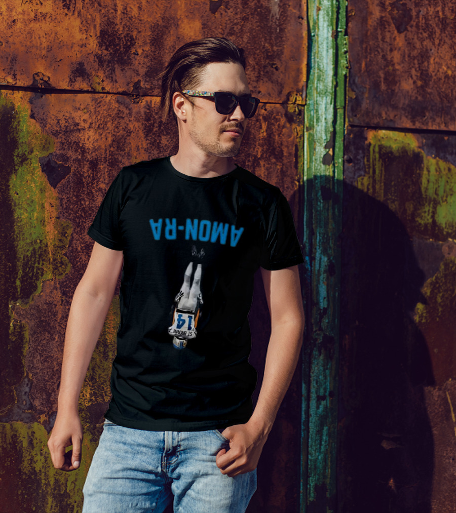 Amon-Ra St. Brown 14 Middle Finger T-Shirt